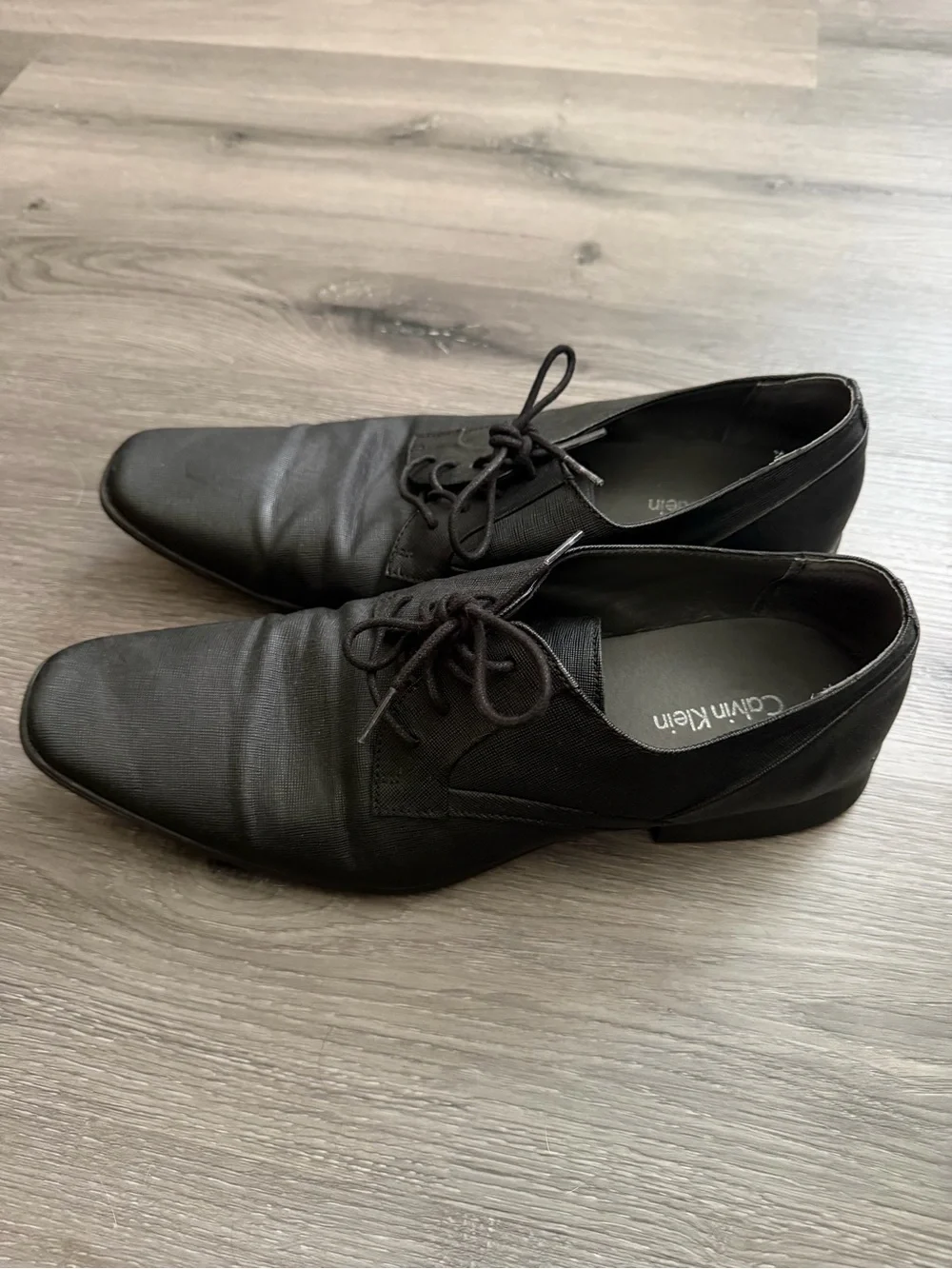 Calvin Klein Black Men's Lace-Up Derby Dress Shoes